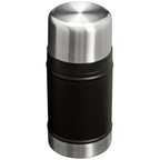 Stanley Classic Legendary Food Jar with Cup Lid, 24 oz Laser Engraving - Black - Back Detail