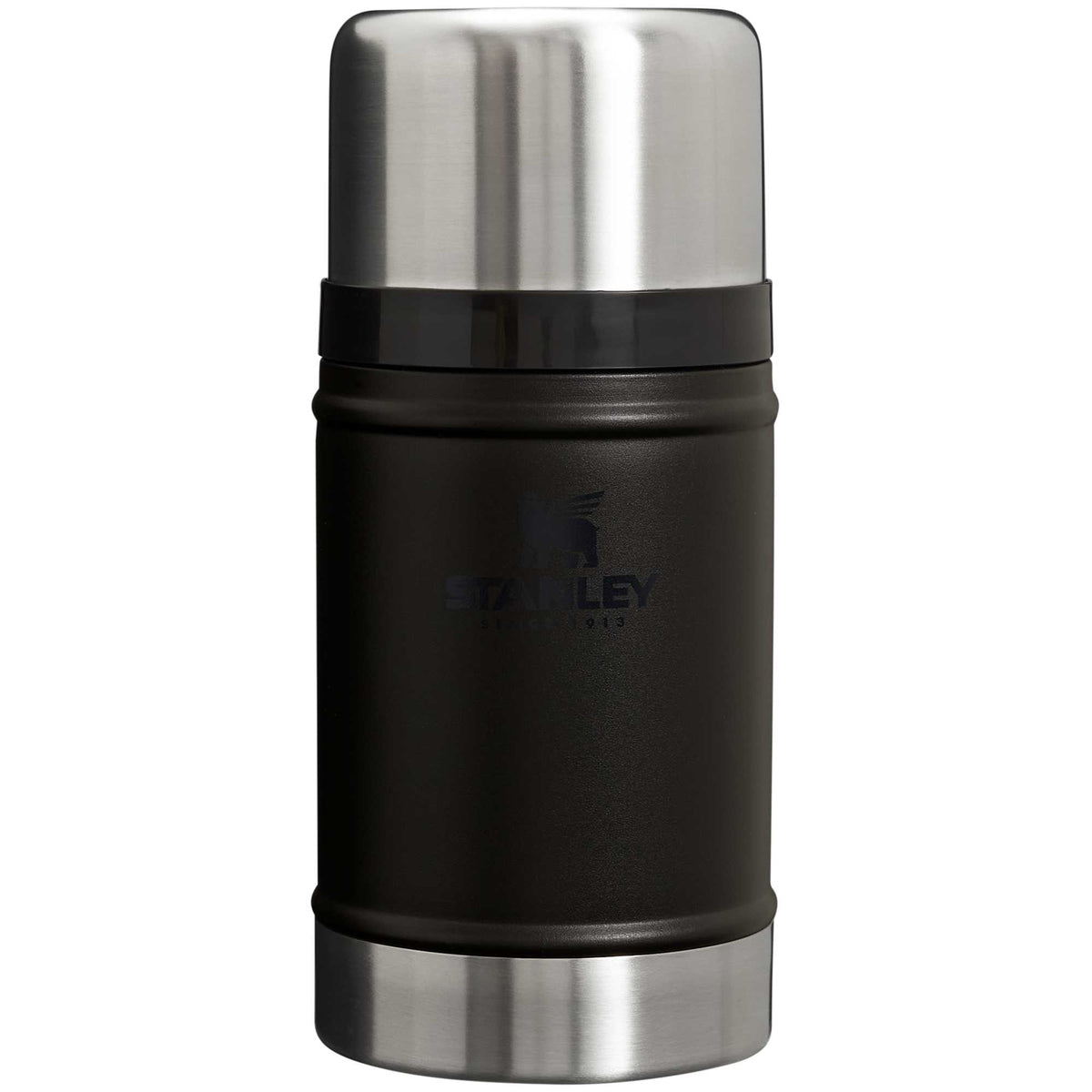 Stanley Classic Legendary Food Jar with Cup Lid, 24 oz Laser Engraving - Black - Back