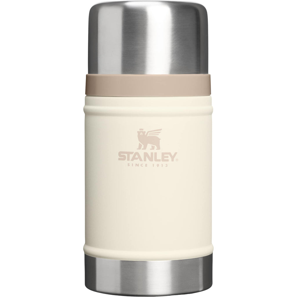 Stanley Classic Legendary Food Jar with Cup Lid, 24 oz Laser Engraving - Cream - Back