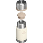 Stanley Classic Legendary Food Jar with Cup Lid, 24 oz Laser Engraving - Cream - Right Angle Detail