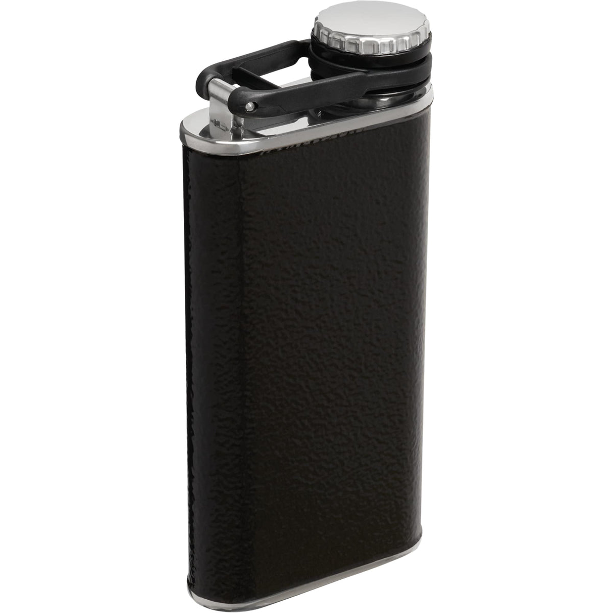 Stanley Easy Fill Hip Flask with Wide Mouth, 8 oz - Hammertone Black - Right Angle 2