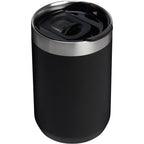 Stanley Everyday Camp Cup with Slider Lid, 12 oz Full Color - Black - Detail Right Angle