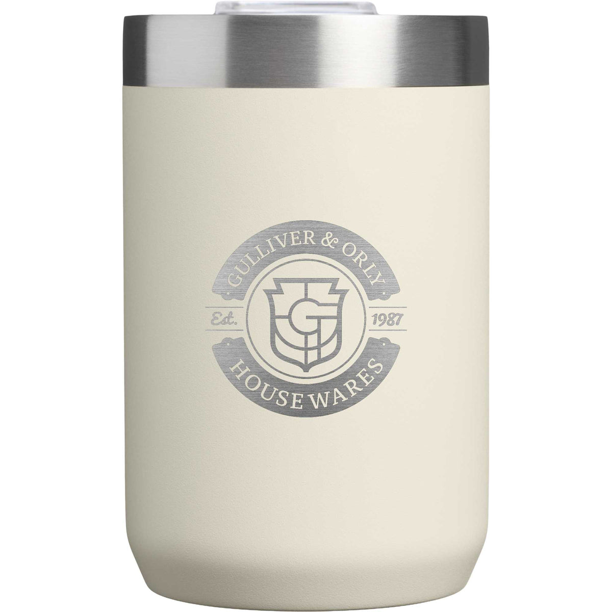 Stanley Everyday Camp Cup with Slider Lid, 12 oz Full Color - Cream - Front