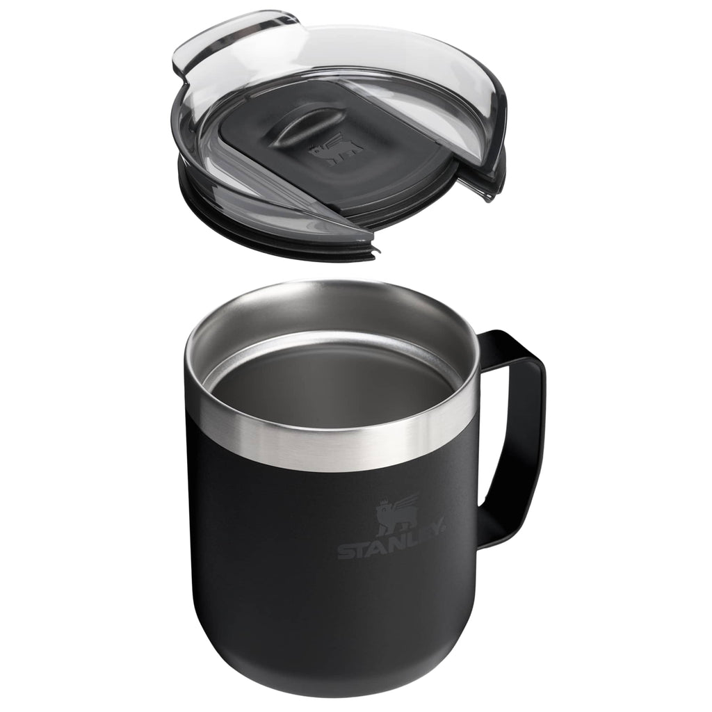 Stanley Everyday Camp Mug, 12 oz Laser Engraving - Black - Right Angle
