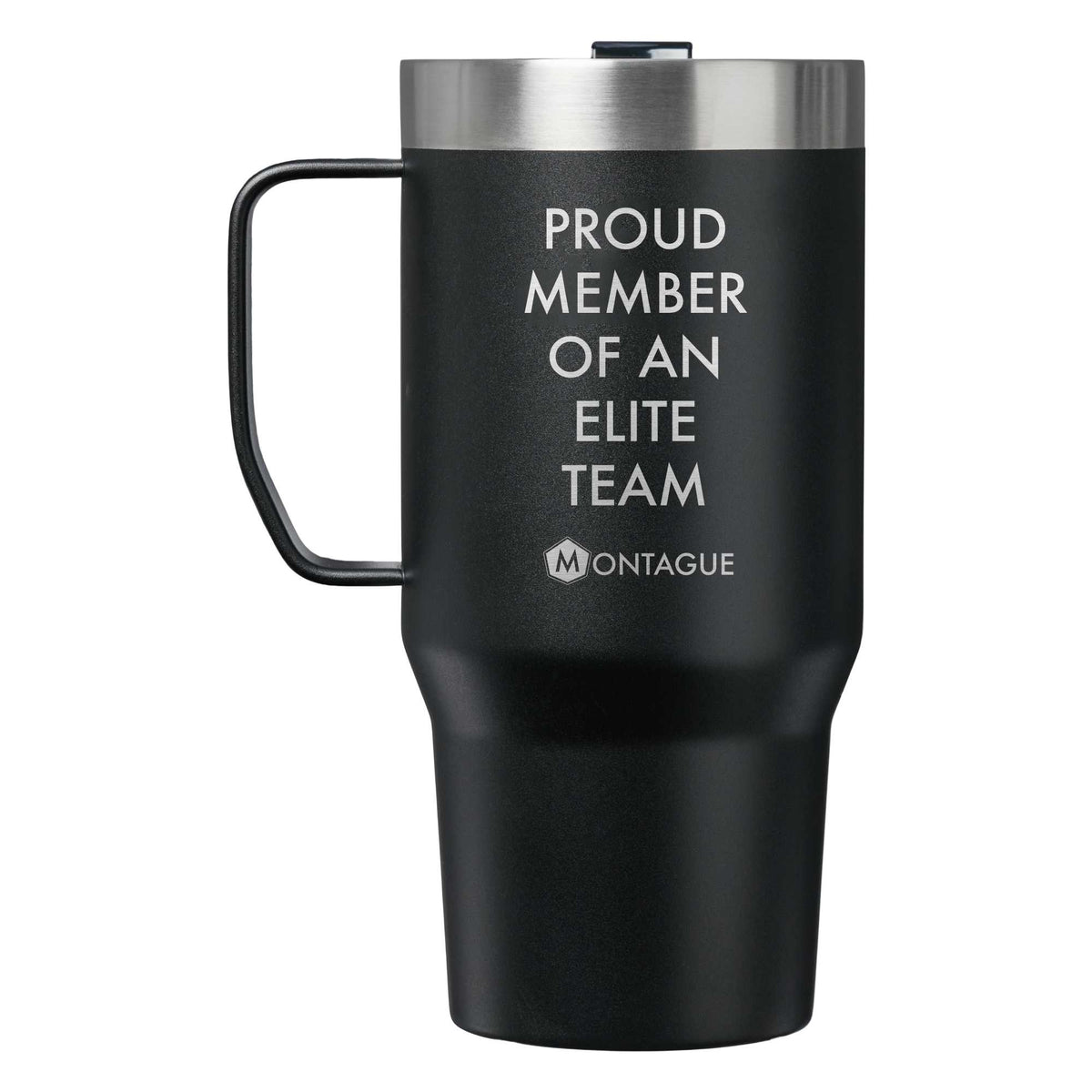 Stanley Everyday Suburban Travel Mug with Handle, 24 oz Laser Engraving - Black - Front
