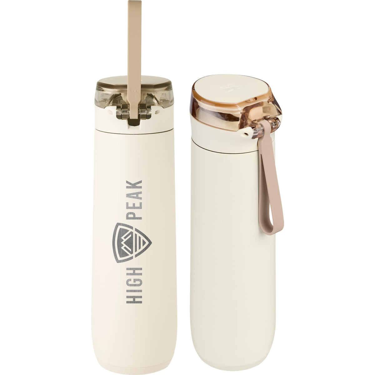 Stanley Flowstate Spring Bottle with Lanyard, 20 oz Full Color - Cream - Front Default