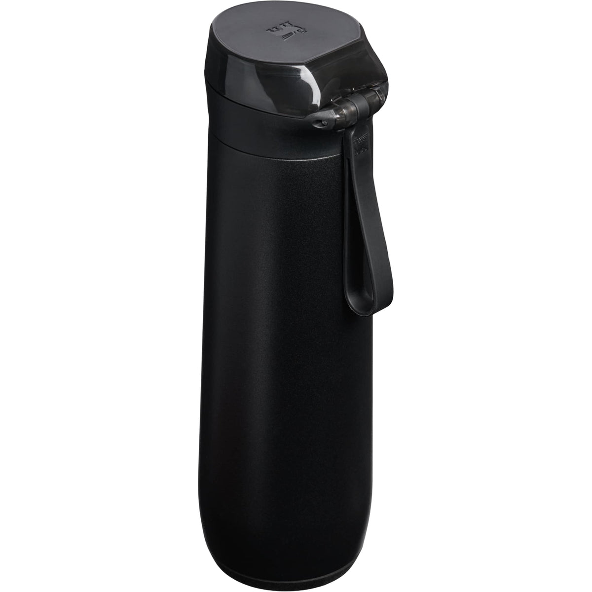 Stanley Flowstate Spring Bottle with Lanyard, 20 oz Laser Engraving - Black - Right Angle