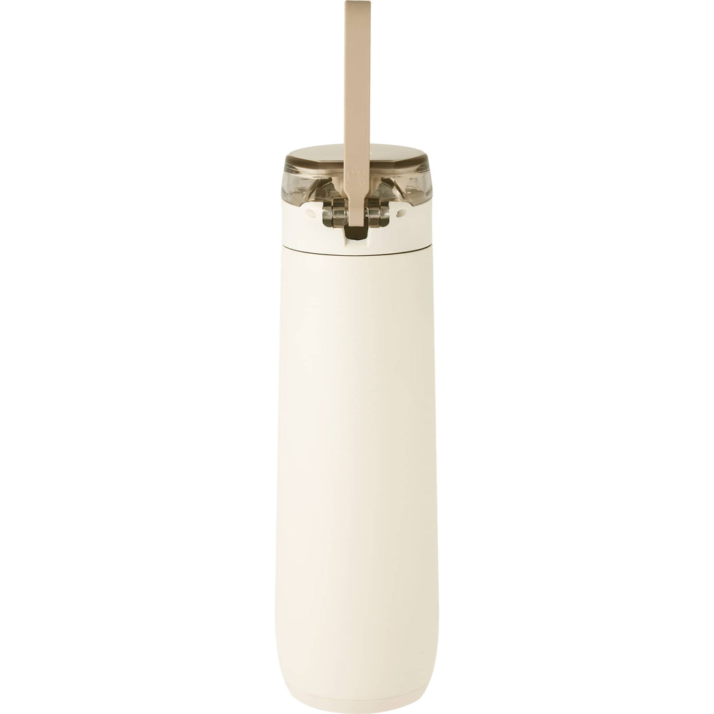 Stanley Flowstate Spring Bottle with Lanyard, 20 oz Laser Engraving - Cream - Back