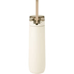 Stanley Flowstate Spring Bottle with Lanyard, 20 oz Laser Engraving - Cream - Back