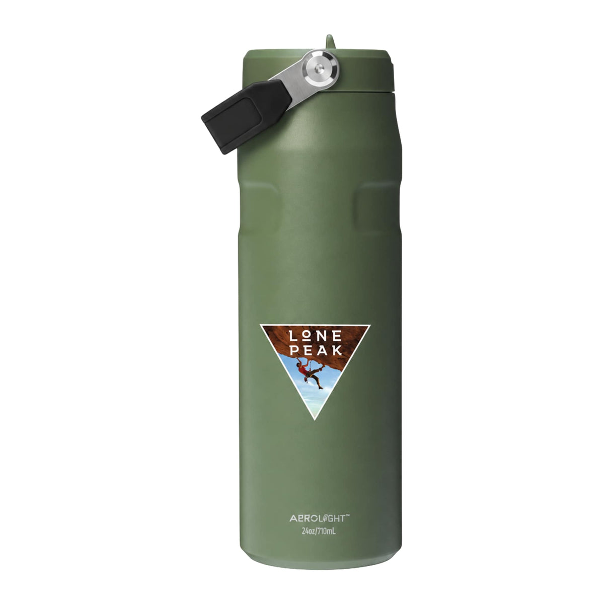 Stanley IceFlow AeroLight Flip Straw Bottle, 24 oz Full Color - Dried Pine - Front