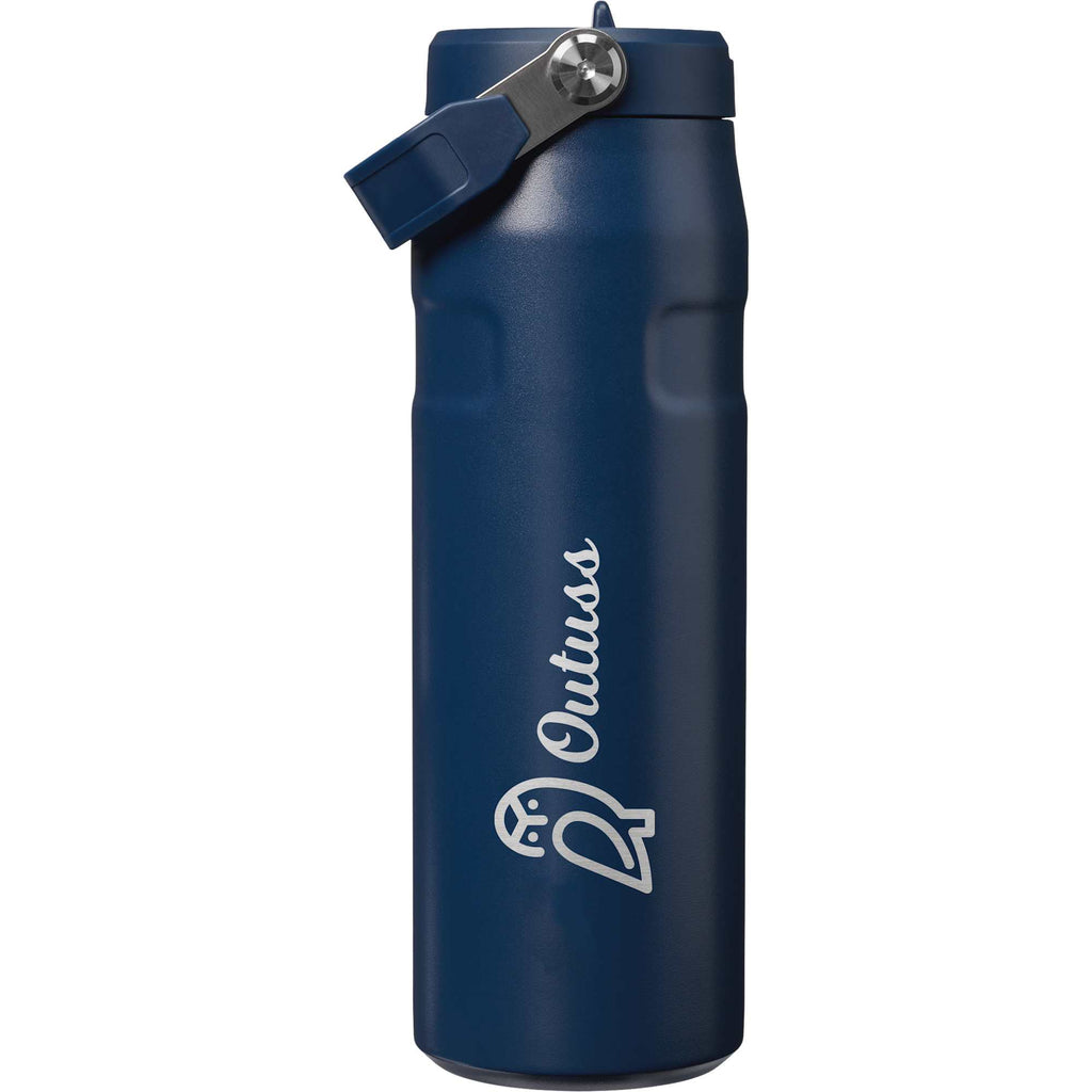 Stanley IceFlow AeroLight Flip Straw Bottle, 24 oz Laser Engraving - Navy - Front