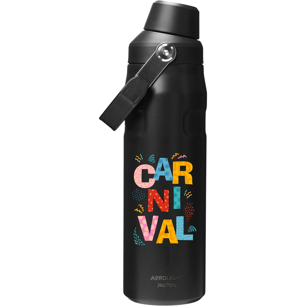 Stanley IceFlow Fast Flow Water Bottle, 24 oz Full Color - Black - Front