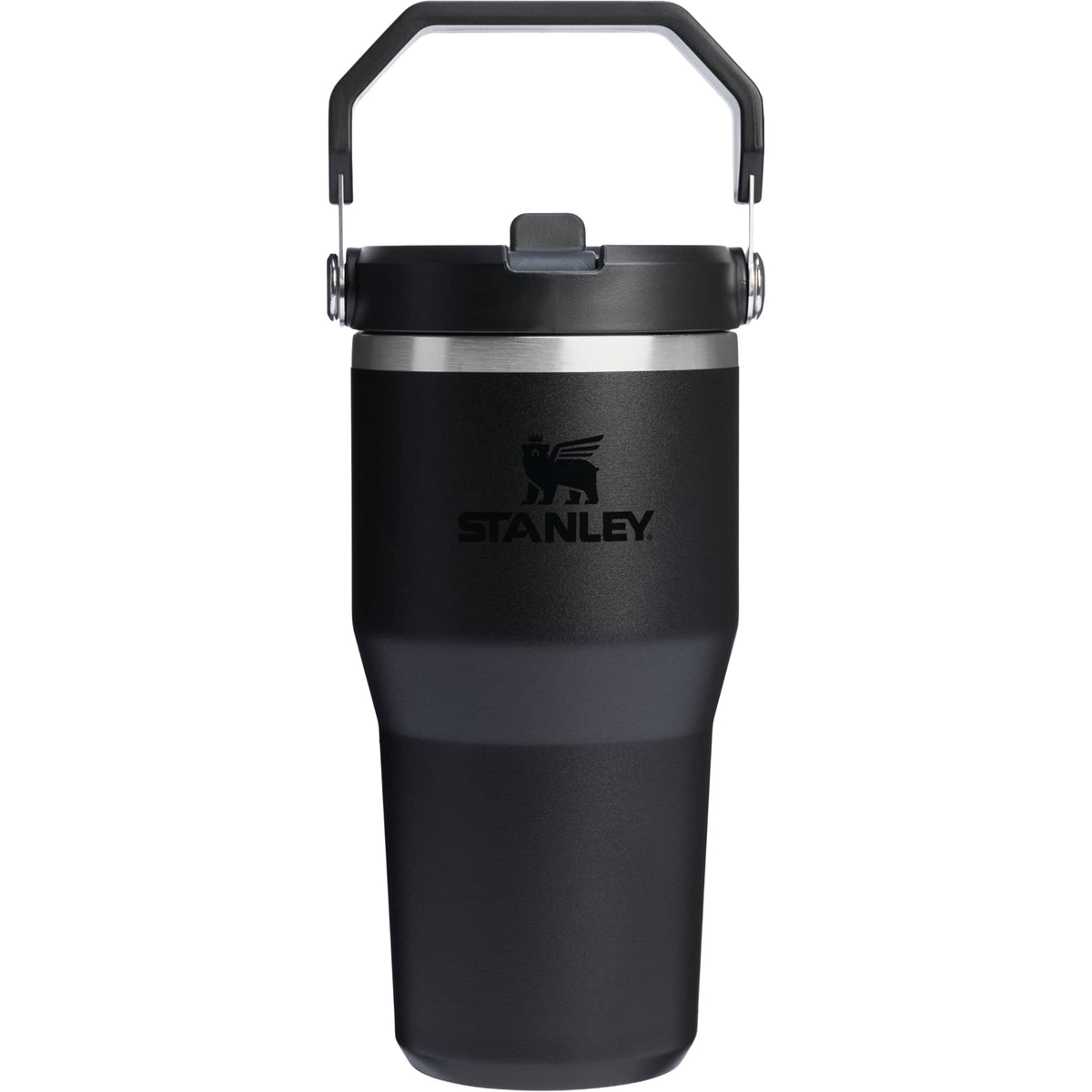 Stanley IceFlow Flip Straw Tumbler, 20 oz Laser Engraving - Black - Back