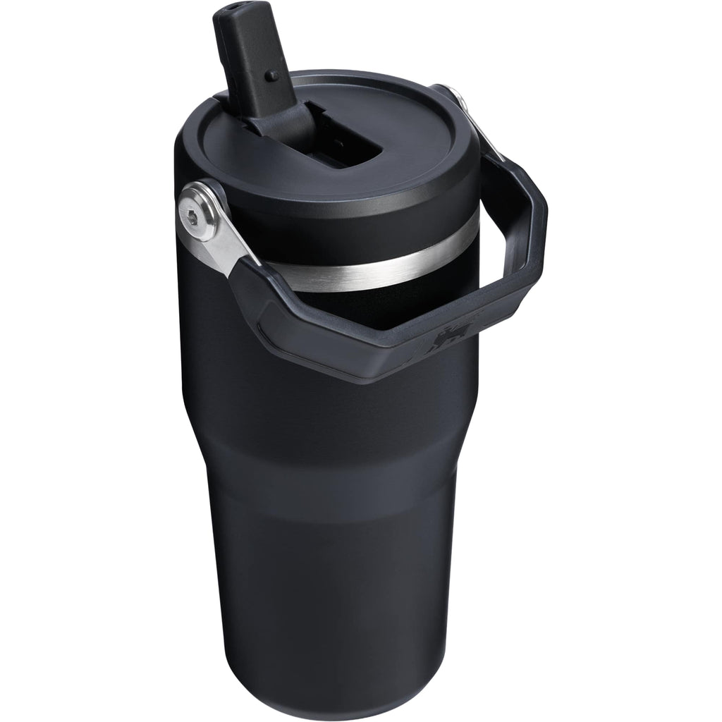Stanley IceFlow Flip Straw Tumbler, 20 oz Laser Engraving - Black - Right Angle