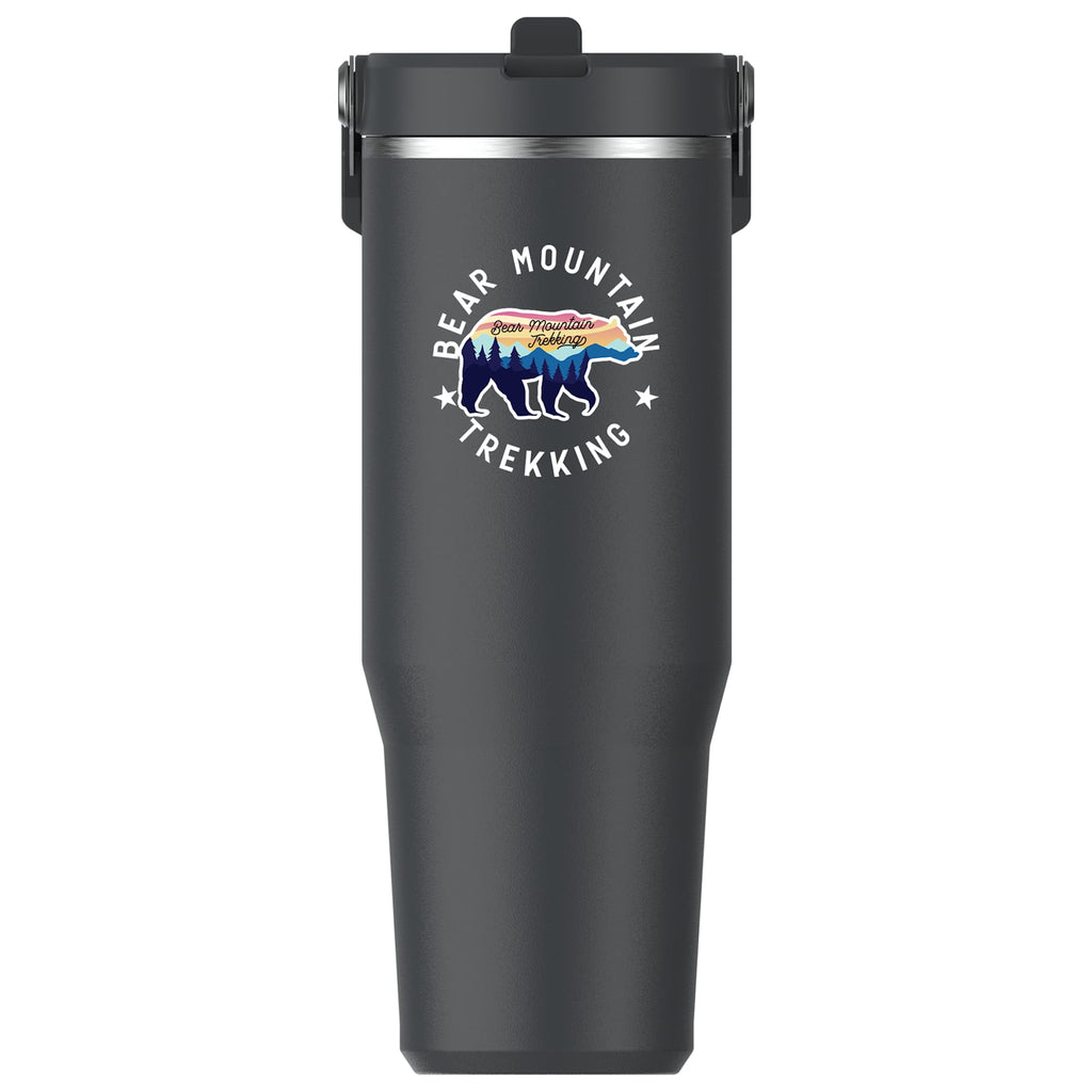 Stanley IceFlow Flip Straw Tumbler, 30 oz - Black - Front