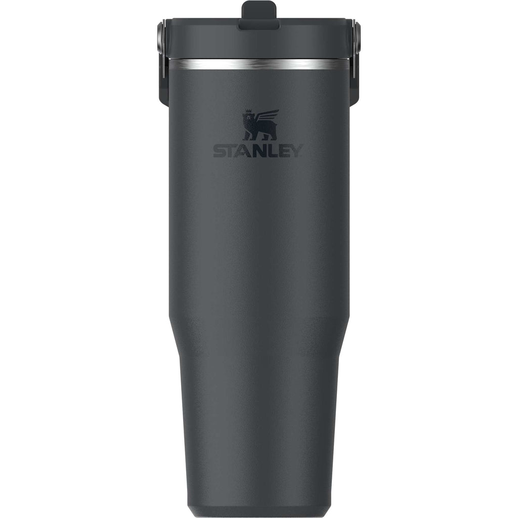 Stanley IceFlow Flip Straw Tumbler, 30 oz Laser Engraving - Black - Back