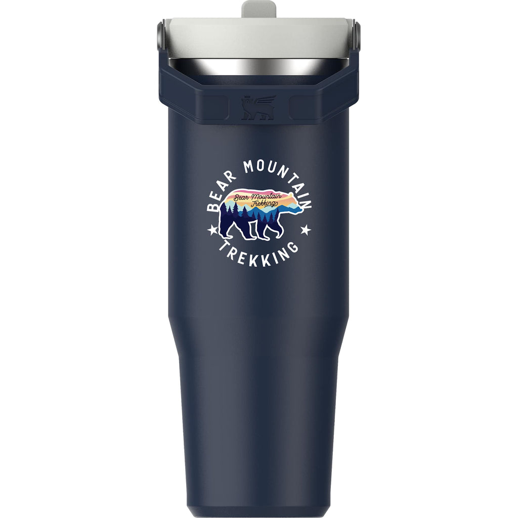 Stanley IceFlow Flip Straw Tumbler, 30 oz Laser Engraving - Navy - Photo