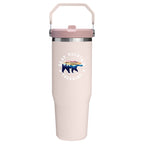 Stanley IceFlow Flip Straw Tumbler, 30 oz Laser Engraving - Rose Quartz - Front