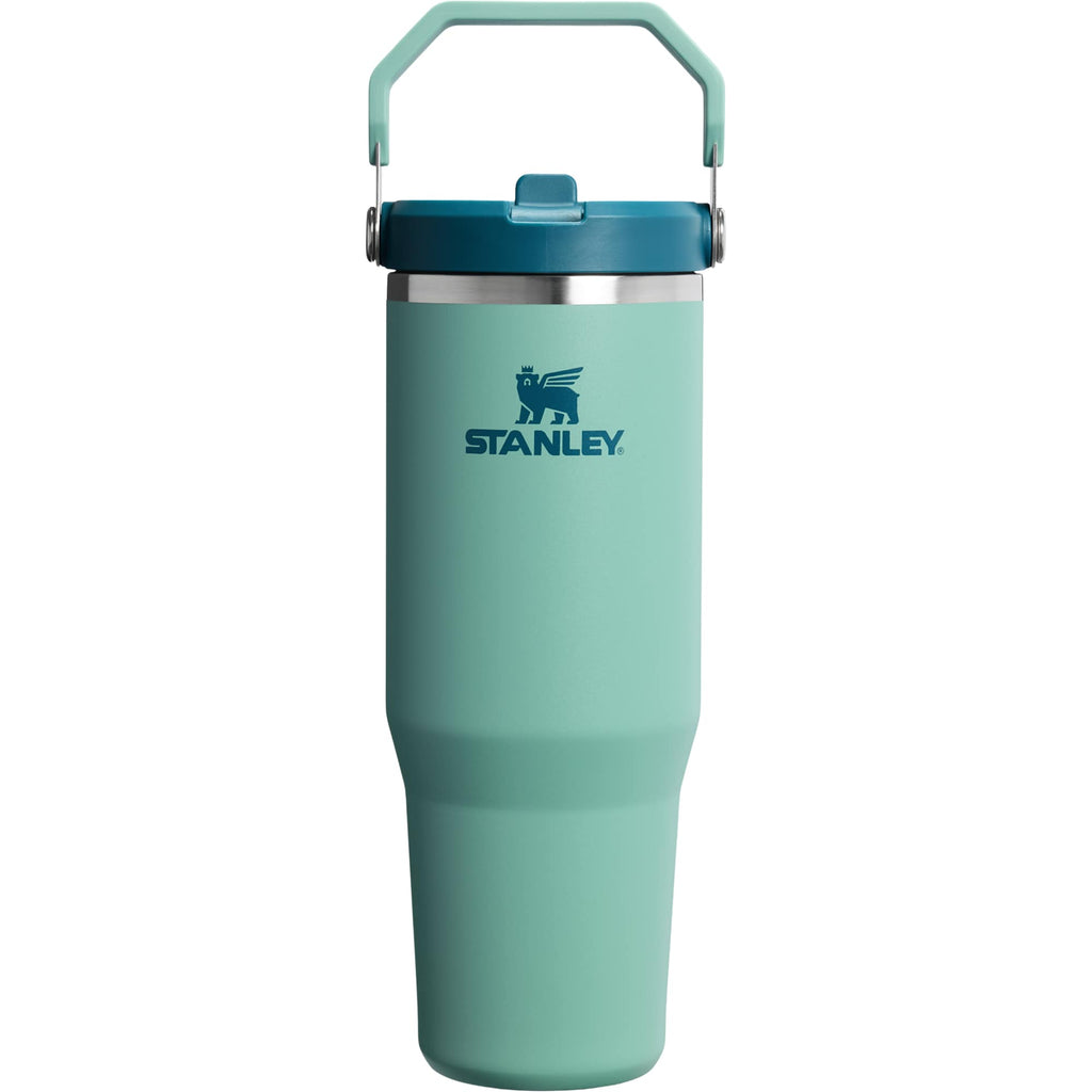 Stanley IceFlow Flip Straw Tumbler, 30 oz Laser Engraving - Spring Green - Back