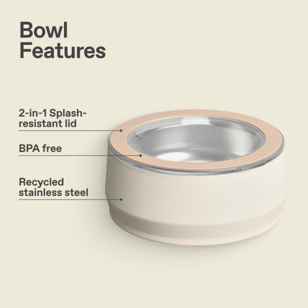 Stanley Insulated Pet Bowl with Lid, 48 oz - Cream - Photo 3