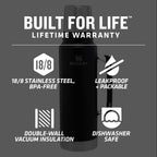Stanley Legendary Classic Vacuum Bottle with Cup Lid, 48 oz - Black - Detail 2