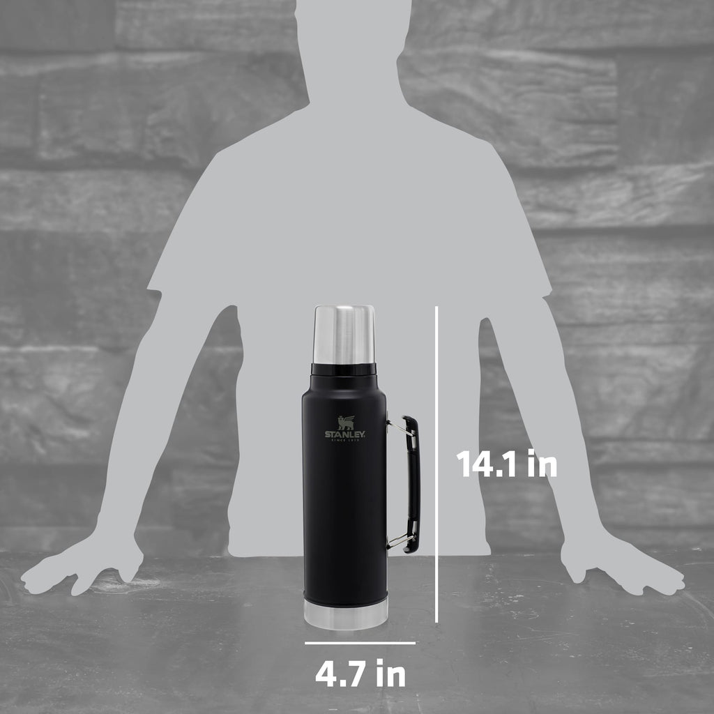 Stanley Legendary Classic Vacuum Bottle with Cup Lid, 48 oz - Black - Detail 3