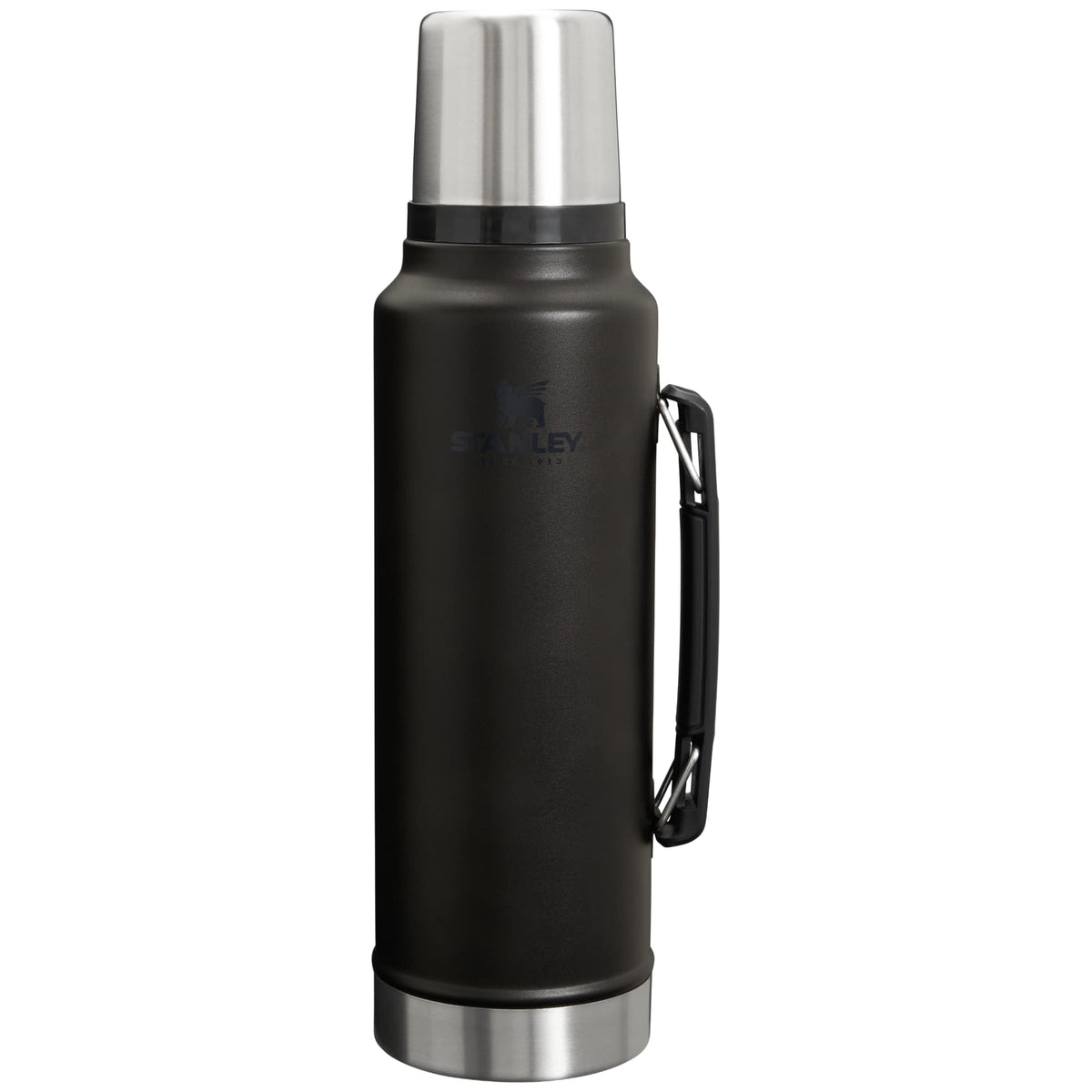 Stanley Legendary Classic Vacuum Bottle with Cup Lid, 48 oz - Black - Front 2