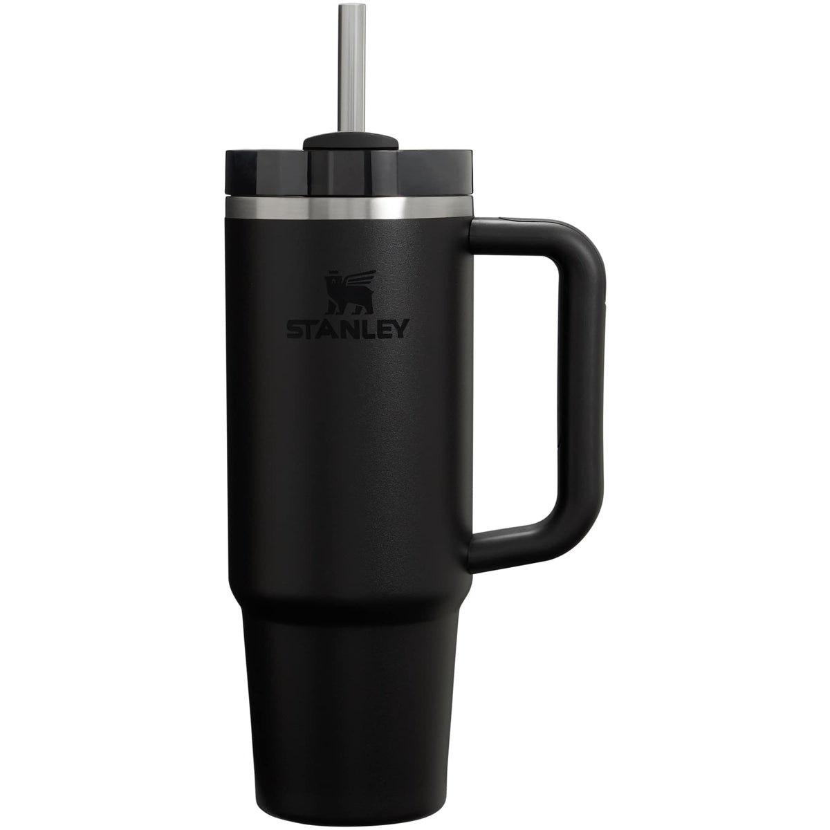 Stanley Quencher H2.0 FlowState Tumbler, 30 oz Laser Engraving - Black - Back