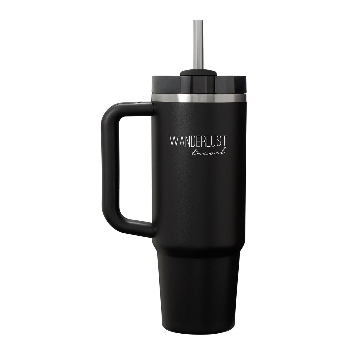 Stanley Quencher H2.0 FlowState Tumbler, 30 oz Laser Engraving - Black - Front
