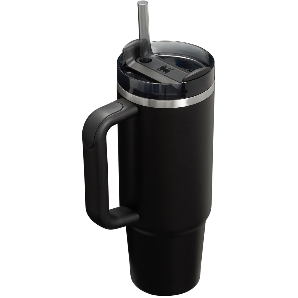 Stanley Quencher H2.0 FlowState Tumbler, 30 oz Laser Engraving - Black - Right Angle