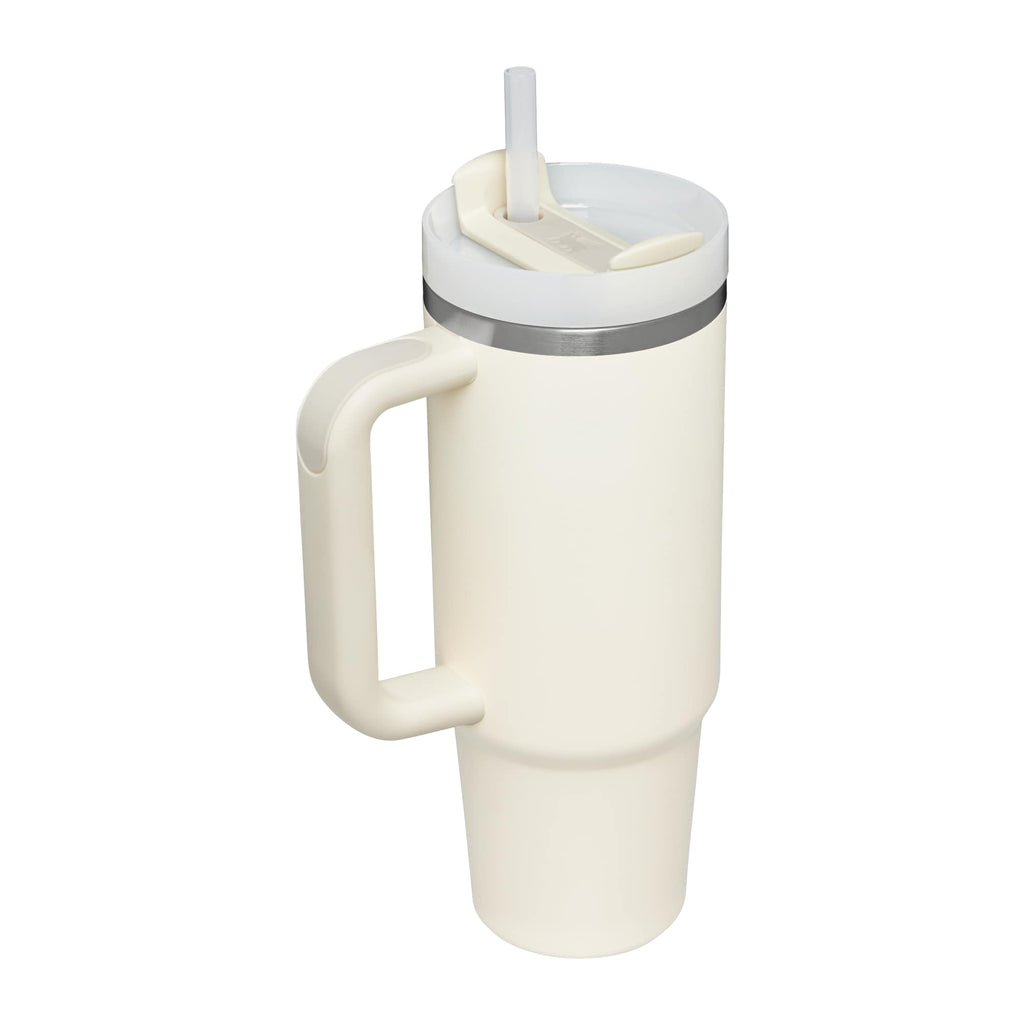 Stanley Quencher H2.0 FlowState Tumbler, 30 oz Laser Engraving - Cream - Right Angle