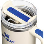 Stanley Quencher H2.0 FlowState Tumbler, 30 oz Laser Engraving - Cream with Royal Accent - Detail