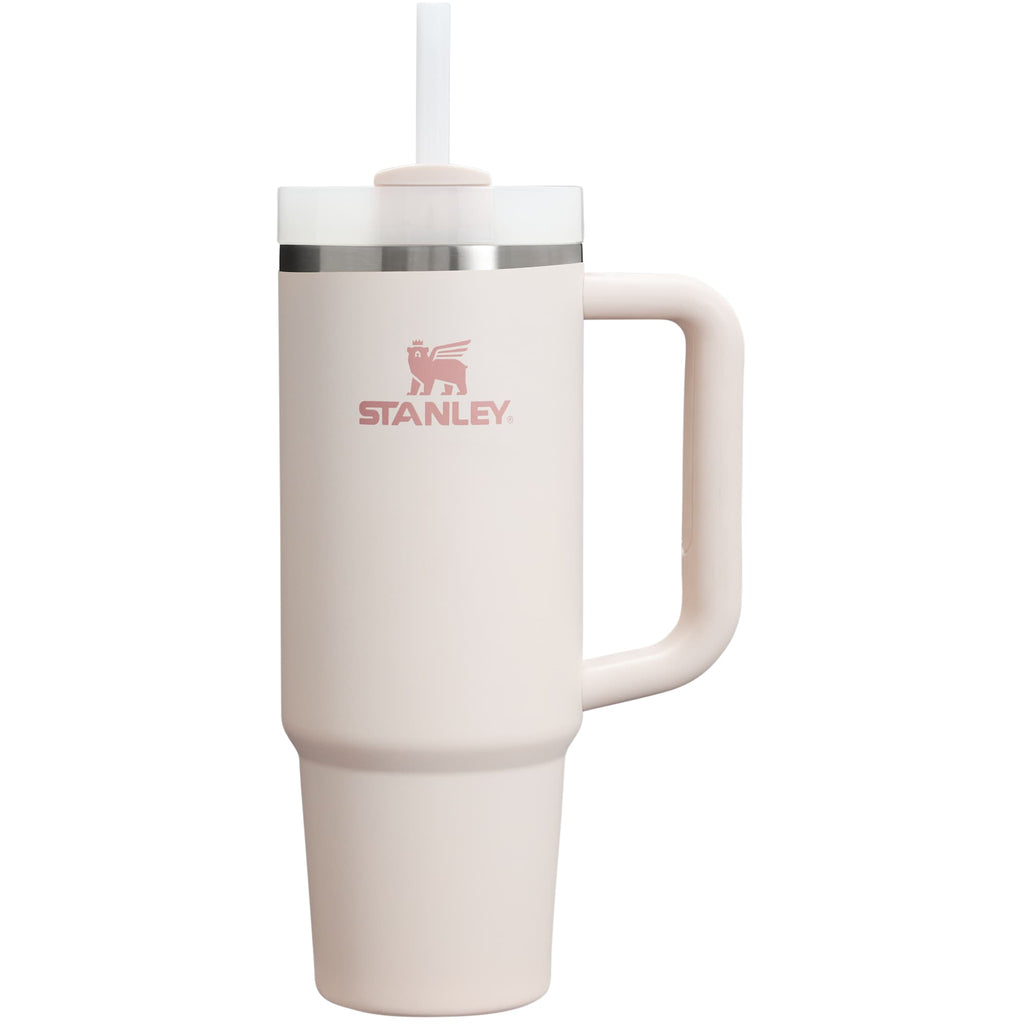 Stanley Quencher H2.0 FlowState Tumbler, 30 oz Laser Engraving - Rose Quartz - Back