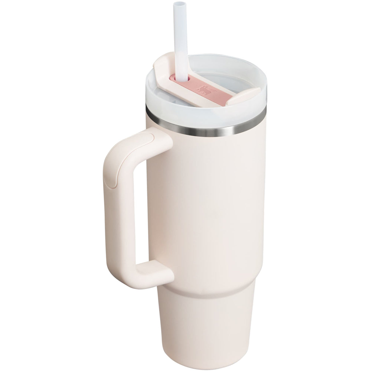 Stanley Quencher H2.0 FlowState Tumbler, 30 oz Laser Engraving - Rose Quartz - Right Angle