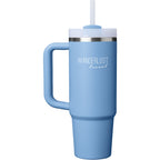 Stanley Quencher H2.0 FlowState Tumbler, 30 oz Laser Engraving - Sky Blue - Front
