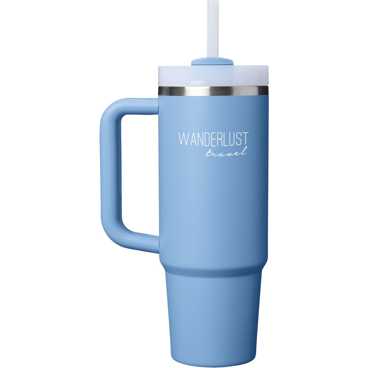 Stanley Quencher H2.0 FlowState Tumbler, 30 oz Laser Engraving - Sky Blue - Front