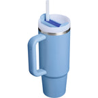 Stanley Quencher H2.0 FlowState Tumbler, 30 oz Laser Engraving - Sky Blue - Right Angle
