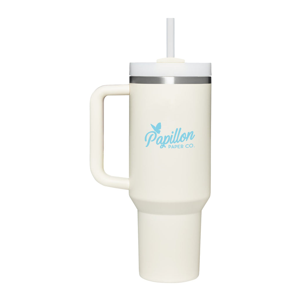 Stanley Quencher H2.0 FlowState Tumbler, 40 oz - Cream - Back