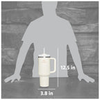 Stanley Quencher H2.0 FlowState Tumbler, 40 oz - Cream - Front Detail 3