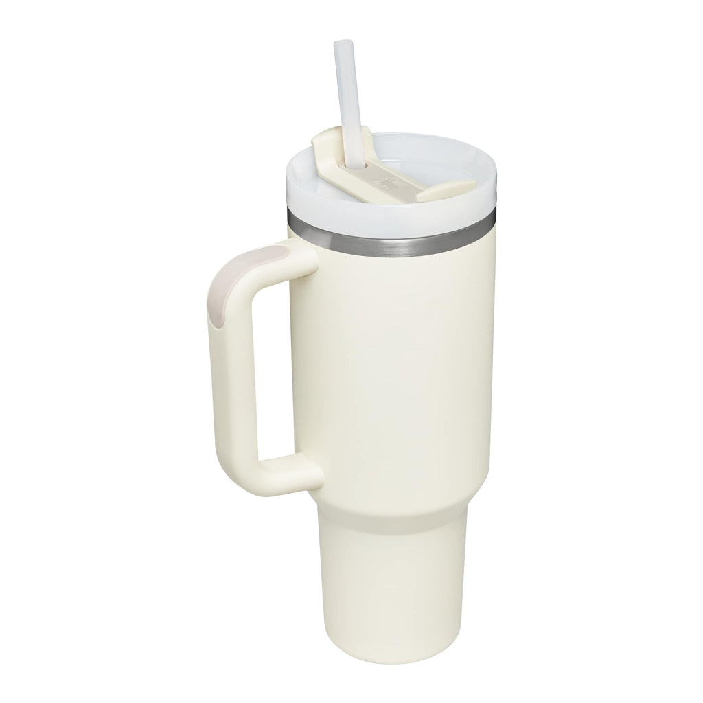 Stanley Quencher H2.0 FlowState Tumbler, 40 oz - Cream - Right Angle