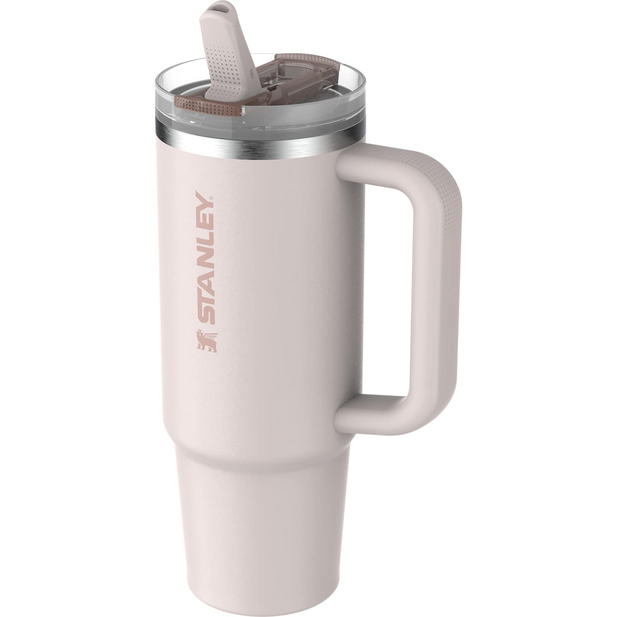 Stanley Quencher ProTour Flip Straw Tumbler, 30 oz Laser Engraving - Rose Quartz - Left Angle 2