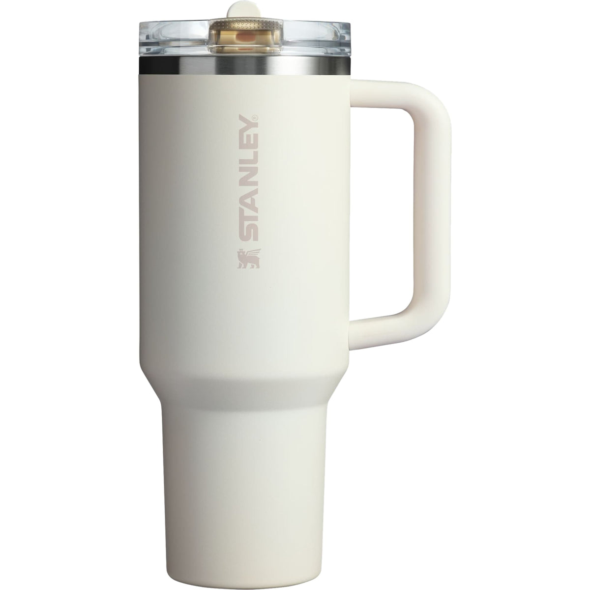 Stanley Quencher ProTour Flip Straw Tumbler, 40 oz Laser Engraving - Cream - Back