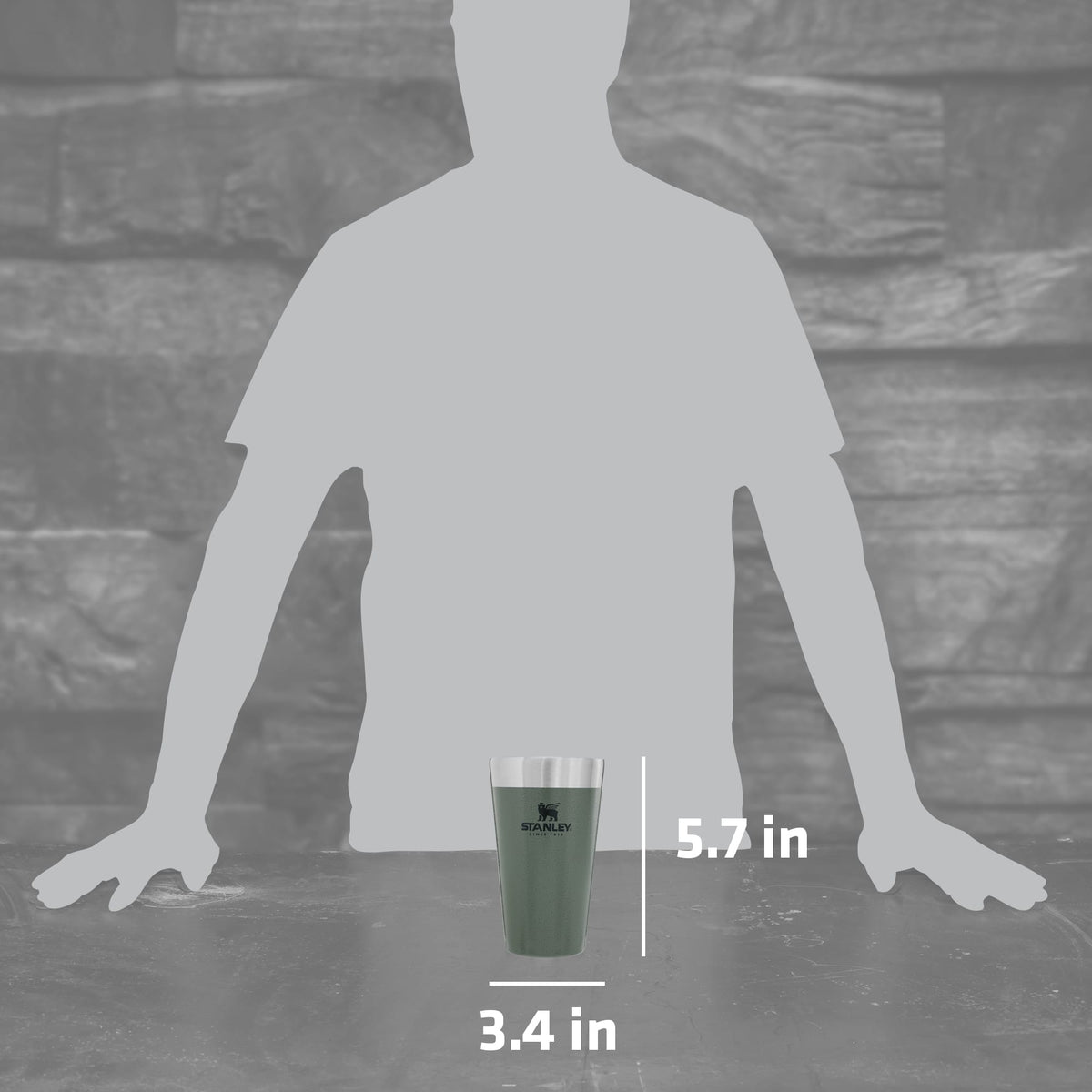 Stanley Stay-Chill Stacking Pint, 16 oz - Green - Detail 3