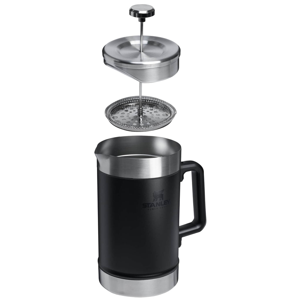Stanley Stay Hot Insulated French Press, 48 oz - Black - Front Detail