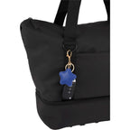 Star Shaped Faux Leather Keychain - Blue - Propped