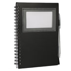 Star Spiral Notebook with Card Pocket and Pen, 5 x 7 Inches - Black - Right Angle 4