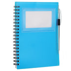 Star Spiral Notebook with Card Pocket and Pen, 5 x 7 Inches - Translucent Blue - Right Angle 4