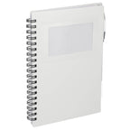 Star Spiral Notebook with Card Pocket and Pen, 5 x 7 Inches - White - Right Angle 3