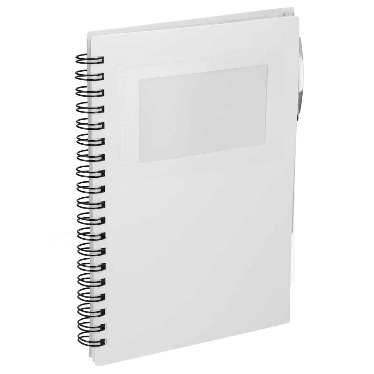 Star Spiral Notebook with Card Pocket and Pen, 5 x 7 Inches - White - Right Angle 3