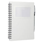 Star Spiral Notebook with Card Pocket and Pen, 5 x 7 Inches - White - Right Angle 4